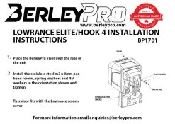 BerleyPro Lowrance Hook/Elite 3/4 Visor -Aqua Adventures berleypro lowrance hook elite 3 4 visor 4