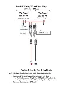 FPV-Power 100Ah V3 Waterproof Lithium Batteries Wired In Parallel With 2 - 10A Chargers (2 - 50Ah Batteries) 16 FPV-Power 100Ah V3 Waterproof Lithium Batteries Wired In Parallel With 2 - 10A Chargers (2 - 50Ah Batteries) -Aqua Adventures fpv power 100ah v3 waterproof lithium batteries wi 6