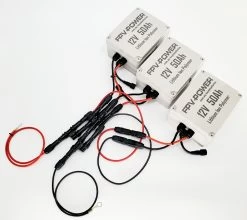 FPV-Power 12V 150Ah V3 Waterproof Lithium Batteries Wired In Parallel With 3 10Ah Chargers (3-50Ah Batteries)