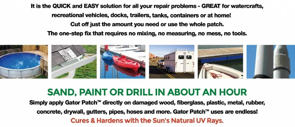 Gator Guards Gator Patch Kayak Keel Protector & Repair 10 Gator Guards Gator Patch Kayak Keel Protector & Repair - Image 8