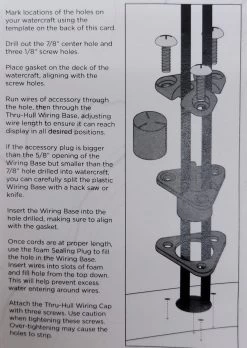 Old Town Thru Hull 3 Wire Kit 10 Old Town Thru Hull 3 Wire Kit -Aqua Adventures old town thru hull 3 wire kit 3