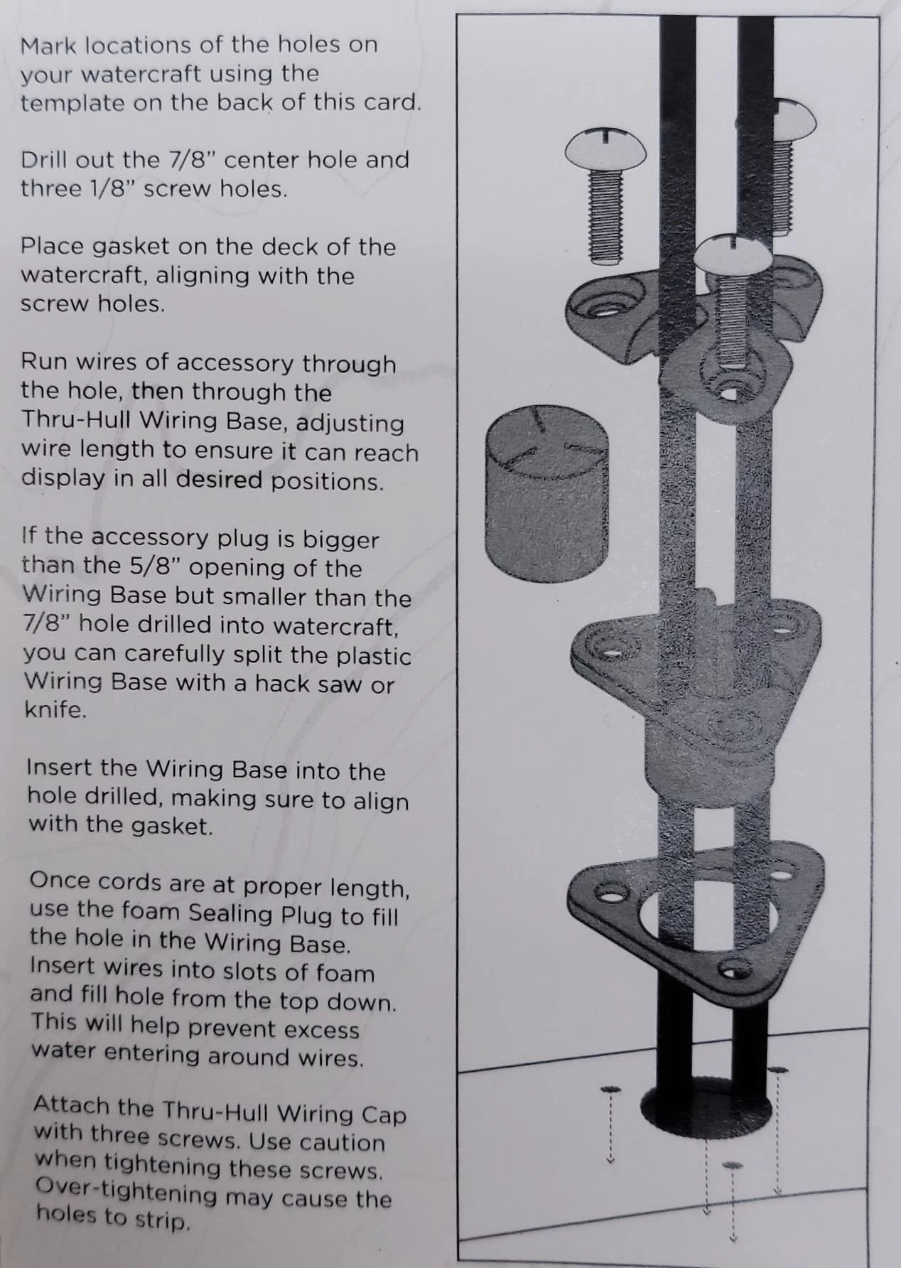 Old Town Thru Hull 3 Wire Kit 6 Old Town Thru Hull 3 Wire Kit - Image 4