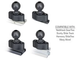 RAM Mounts 1-1/2'' Ball Quick Track Base -Aqua Adventures ram mounts 1 1 2 ball quick track base 3