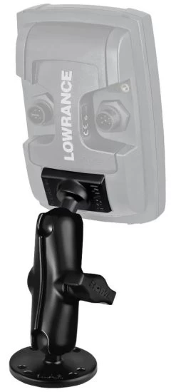 RAM Mounts 1" Ball Marine Electronic "Light Use" Mount For Lowrance Elite-4 & Mark-4 Series Fishfinders
