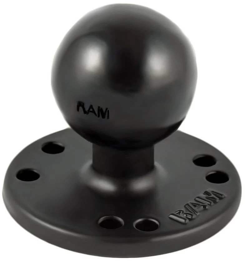 RAM Mounts 2.5" Round Plate With The AMPs Hole Pattern With C Size 1.5" Ball 4 RAM Mounts 2.5" Round Plate With The AMPs Hole Pattern With C Size 1.5" Ball - Image 2