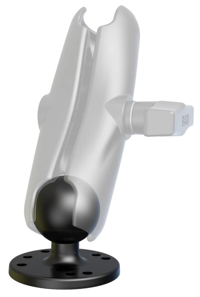 RAM Mounts 2.5" Round Plate With The AMPs Hole Pattern With C Size 1.5" Ball 3 RAM Mounts 2.5" Round Plate With The AMPs Hole Pattern With C Size 1.5" Ball