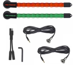 YakPower 2-Piece LED Light Kit Red/Green (10")